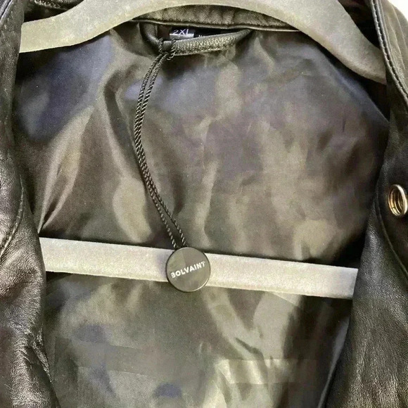 Bolvaint PARIS Adelais Black Lambskin Women's Moto Jacket size 2XL - Picture 9 of 9